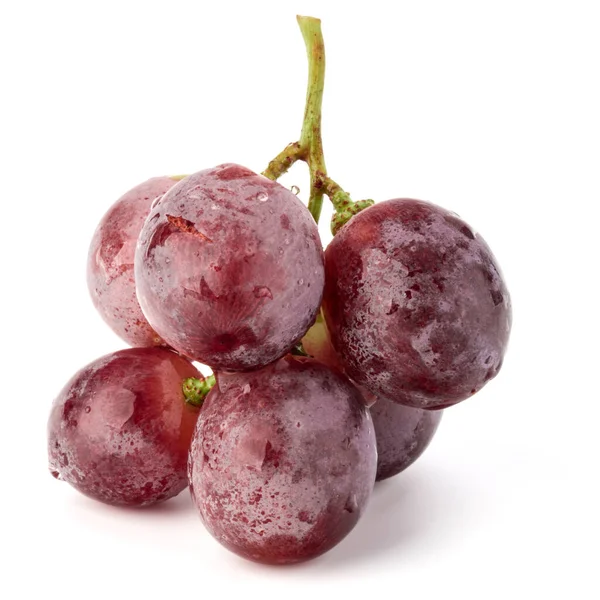Rode Druiven Bessen Bos Geïsoleerd Een Witte Achtergrond Knipsel — Stockfoto