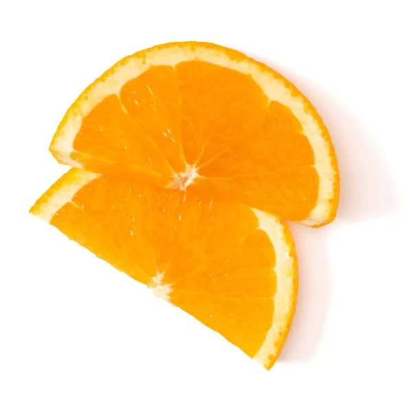 Orange Fruit Slice Layout Isolated White Background Closeup Food Background — Stock Photo, Image