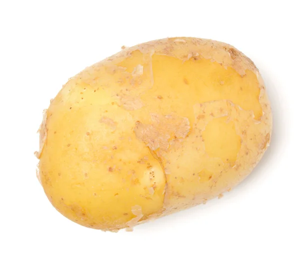 Картопля Ізольована Білому Тлі Вид Зверху Плоский Ліжко — стокове фото