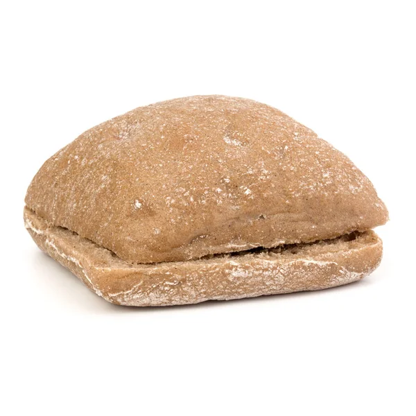 Geschnittenes Ciabatta Brot Isoliert Auf Weißem Hintergrund Ausgeschnitten — Stockfoto