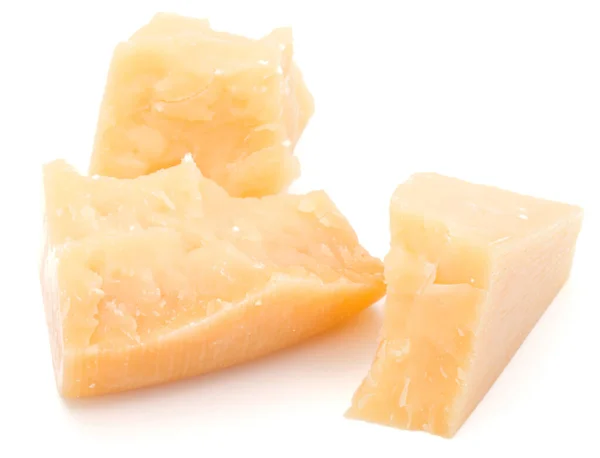 Parmigiano Triturato Isolato Fondo Bianco Ritaglio — Foto Stock