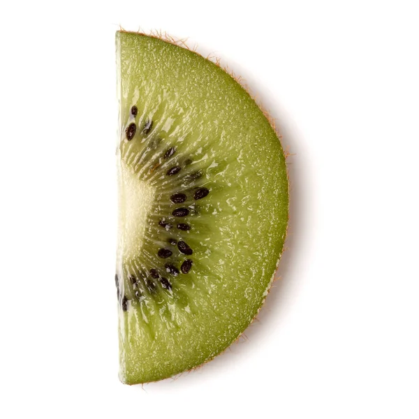 Felie Fructe Kiwi Izolată Fundal Alb Închidere Jumătate Din Felia — Fotografie, imagine de stoc