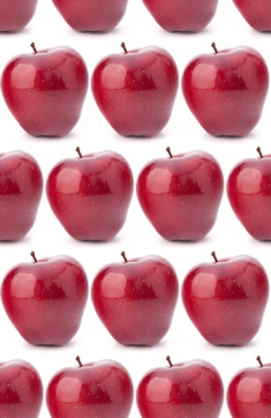 beyaz arka plan üzerinde izole kırmızı elma. Dikişsiz gıda deseni.