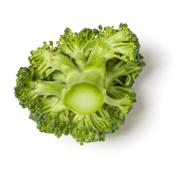 Broccoli Geïsoleerd Witte Achtergrond Bovenaanzicht Vlakke Lay — Stockfoto