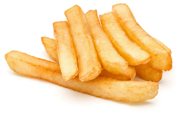 Pommes Terre Frites Isolées Sur Fond Blanc — Photo