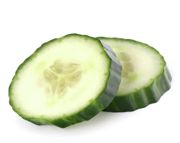 Cucumber Slices Isolated White Background Cutout — Stock Photo, Image