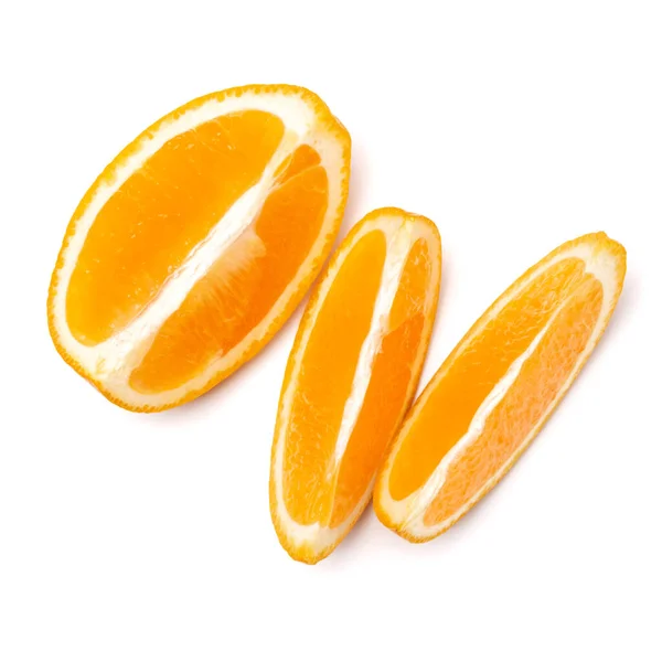 Orange Fruit Slice Isolated White Background Closeup Food Background Flat — Stock Photo, Image