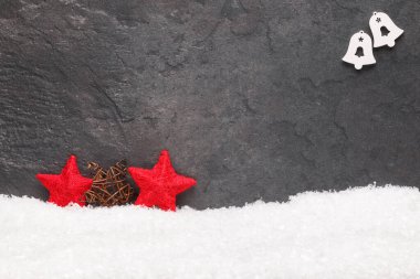 Noel tebrik kartı. Noel şenlikli arka plan. Yeni yıl sembolü. Noel hikaye Tema. Festival arka plan kopya alanı ile.