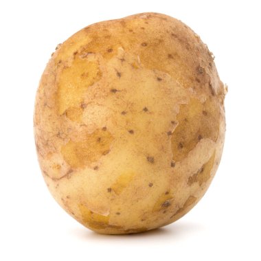 Beyaz arka plan üzerinde kesme izole yeni patates yumru