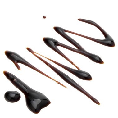 Balsamik sirke krem beyaz arka plan üzerinde izole. İtalyan salata sosu, soslu.