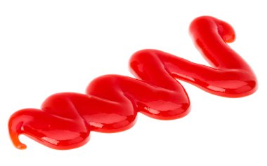 Domates sosu, beyaz arka plan üzerinde izole ketçap