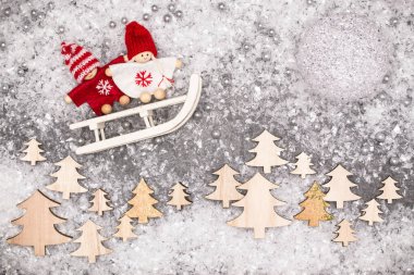 Noel tebrik kartı. Noel şenlikli arka plan. Yeni yıl sembolü. Çocuklar tema oyun.