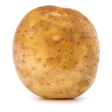 Beyaz arka plan üzerinde kesme izole yeni patates yumru