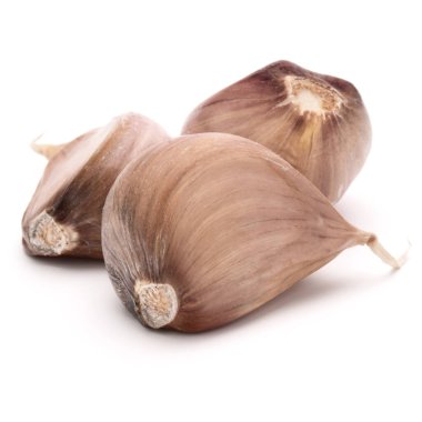 Beyaz arka plan kesme izole 3 diş sarımsak