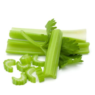 Beyaz arka plan kes şunu om kereviz sapı demet izole..