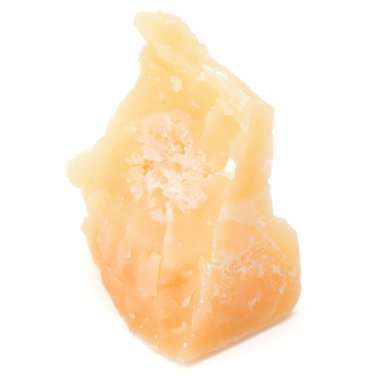 Beyaz arka plan kesme izole bir parmesan peynir paçavra