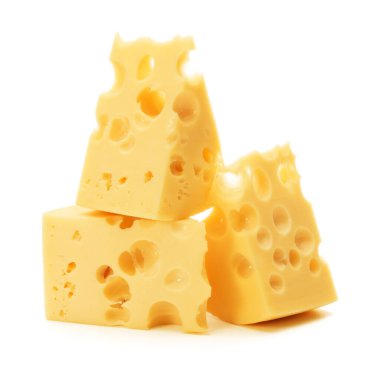 Beyaz arka plan kesme izole peynir blok