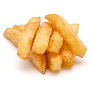 Fransız kızarmış patates beyaz arka plan üzerinde izole