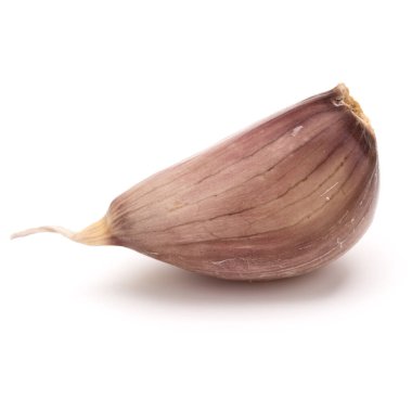 Beyaz arka plan kesme izole bir diş sarımsak