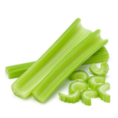 Beyaz arka plan kes şunu om kereviz sapı demet izole.