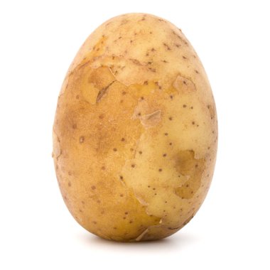 Beyaz arka plan üzerinde kesme izole yeni patates yumru