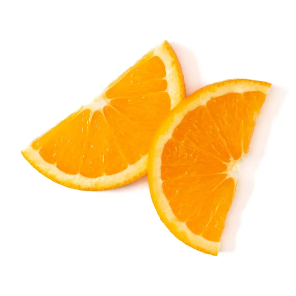 Fetta Frutta Arancione Layout Isolato Sfondo Bianco Primo Piano Esperienza — Foto Stock