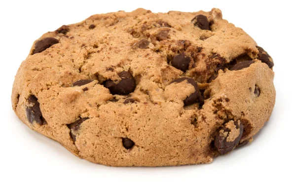 Una Galleta Chocolate Aislada Sobre Fondo Blanco Dulce Galleta Pastelería — Foto de Stock