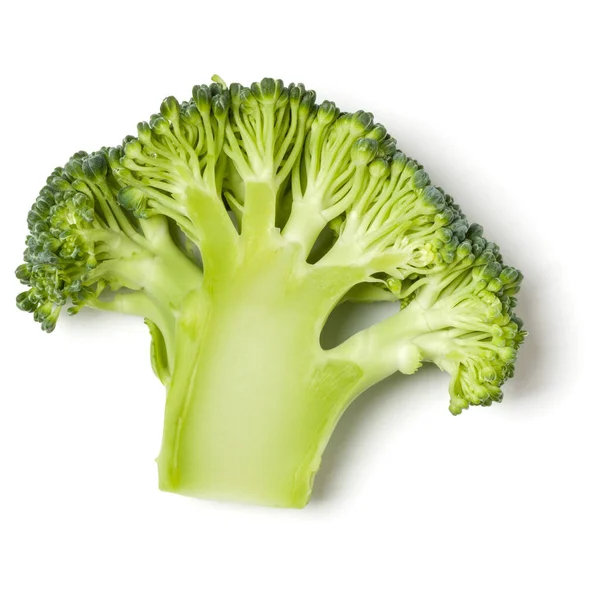 Broccoli Geïsoleerd Witte Achtergrond Bovenaanzicht Vlak Lay — Stockfoto
