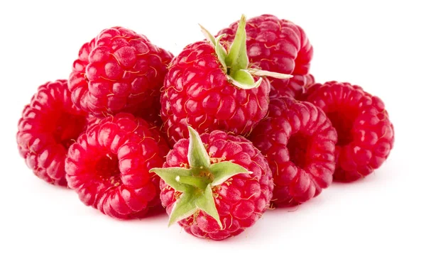 Framboise Mûre Framboises Isolées Sur Fond Blanc Gros Plan — Photo