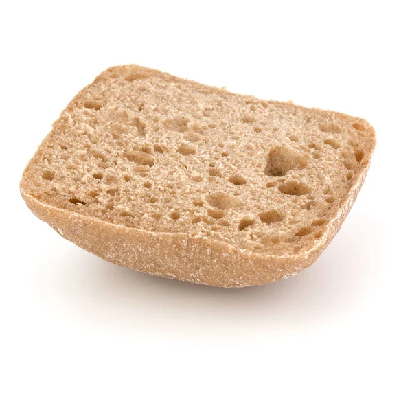 恰巴塔面包上切出的白色背景孤立 — 图库照片