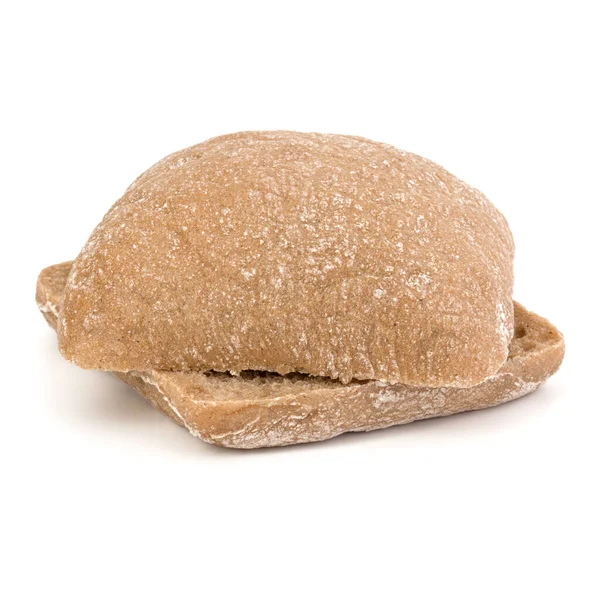 Geschnittenes Ciabatta Brot Isoliert Auf Weißem Hintergrund Ausgeschnitten — Stockfoto
