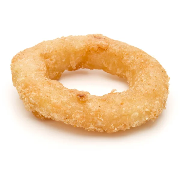 Krispig Friterad Lök Eller Calamari Ring Isolerad Vit Bakgrund — Stockfoto