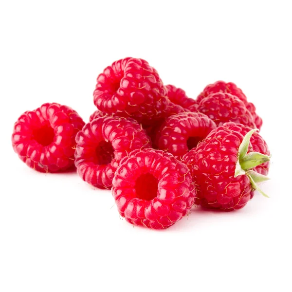 Ripe Raspberries Isolated White Background Close — Stock Photo, Image