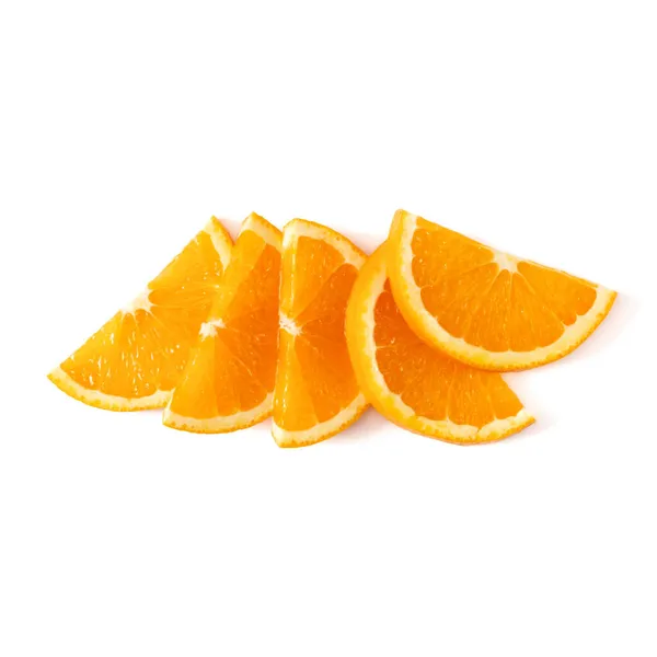 Orange Fruit Slice Layout Isolated White Background Closeup Food Background — Stock Photo, Image