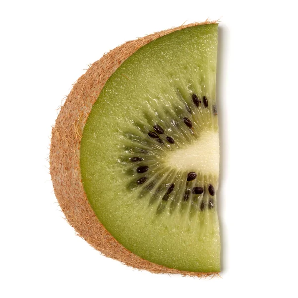 Felie Fructe Kiwi Izolată Fundal Alb Închidere Segment Felii Kiwi — Fotografie, imagine de stoc