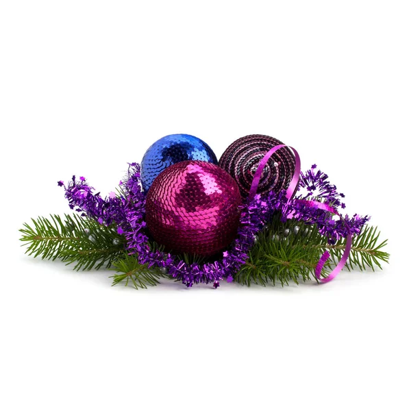 Christmas Ball Decoration Isolated White Background — Stock Photo, Image