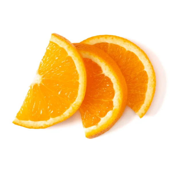 Orange Fruit Slice Layout Isolated White Background Closeup Food Background — Stock Photo, Image