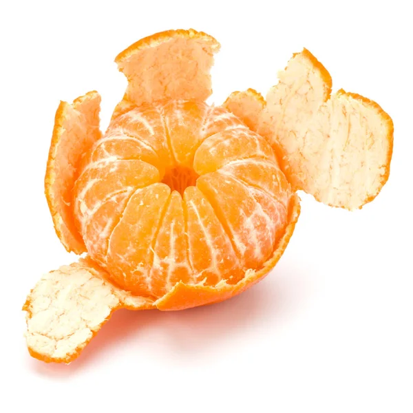 Peeled Tangerine Mandarin Fruit Isolated White Background Cutout — Stock Photo, Image