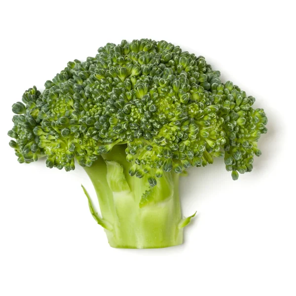 Broccoli Isolati Fondo Bianco Vista Dall Alto Piatta — Foto Stock
