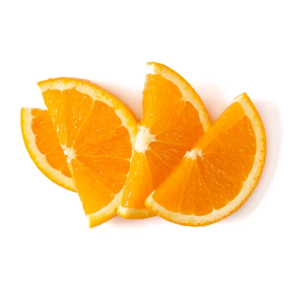 Orange Fruit Slice Layout Isolated White Background Closeup Food Background — Stock Photo, Image