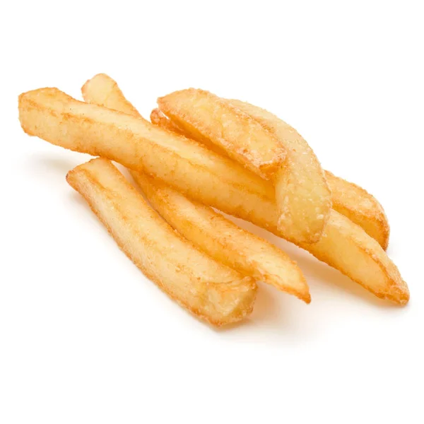 Γαλλικά Πατάτες Που Απομονώνονται Λευκό Φόντο — Φωτογραφία Αρχείου