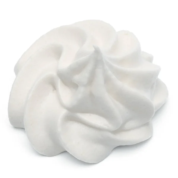Whipped Cream Swirl Isolated White Background Cutout — Stock Photo, Image