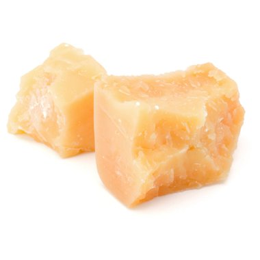 Beyaz arka plan kesme izole rendelenmiş parmesan peyniri
