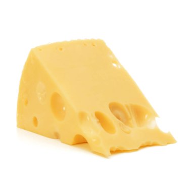 Beyaz arka plan kesme izole peynir blok