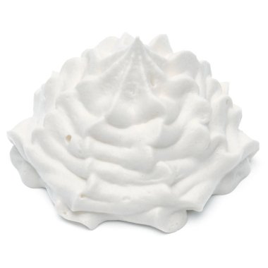 Beyaz arka plan kesme izole çırpılmış krem girdap