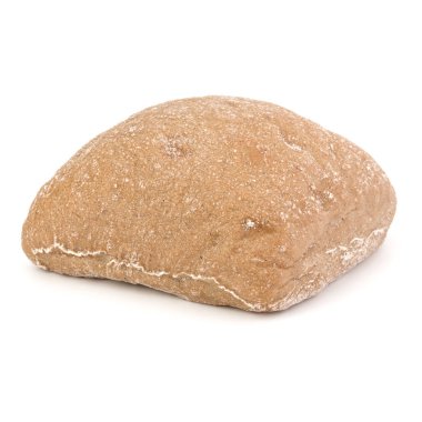 Kes şunu beyaz arka plan üzerinde izole Ciabatta ekmeği