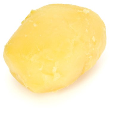 bir beyaz arka plan kesme izole soyulmuş patates haşlanmış
