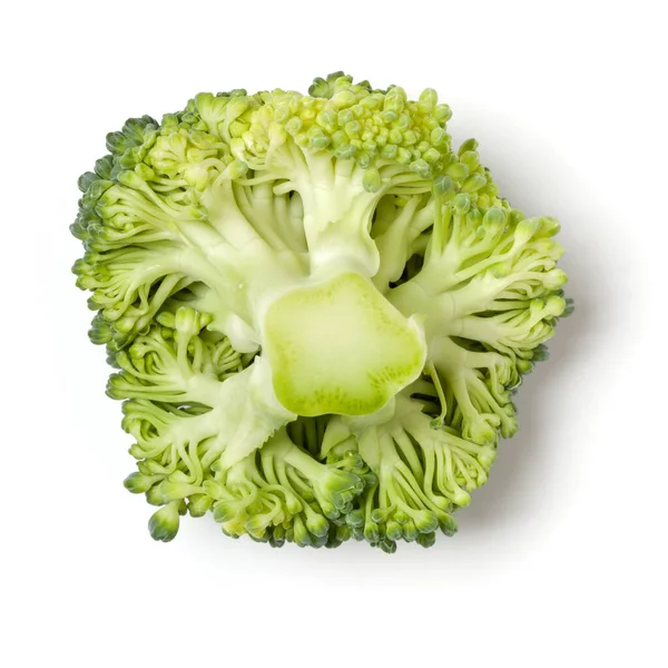 Broccoli Isolated White Background Top View Flat Lay — Stock Photo, Image