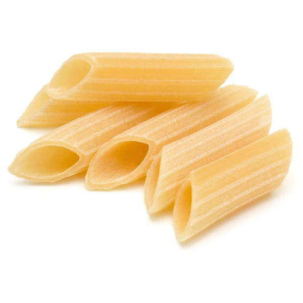 Italiensk Pasta Isolerad Vit Bakgrund Pennoni Penne Rigate — Stockfoto