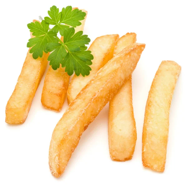 Frans Gebakken Aardappelen Geïsoleerd Witte Achtergrond — Stockfoto